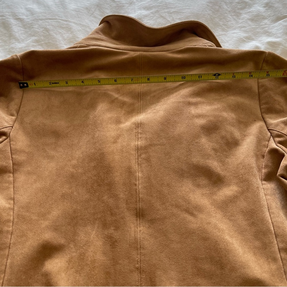 Petite Faux-Suede Moto‎ Camel Jacket - Picture 5 of 16